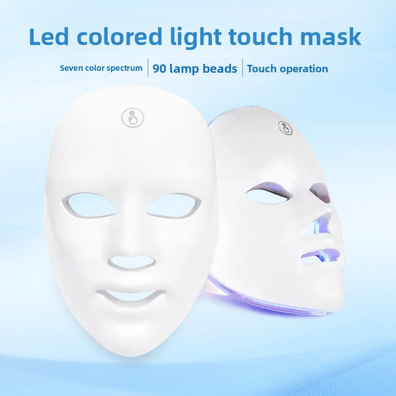 Wireless LED Photon Therapy Silicone Beauty Mask with 7 Color Lights