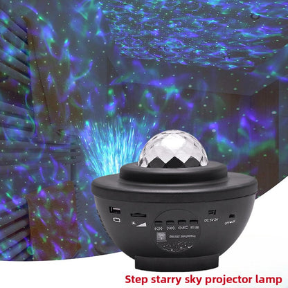 Starry Sky Laser Water Ripple Projection Lamp with Bluetooth