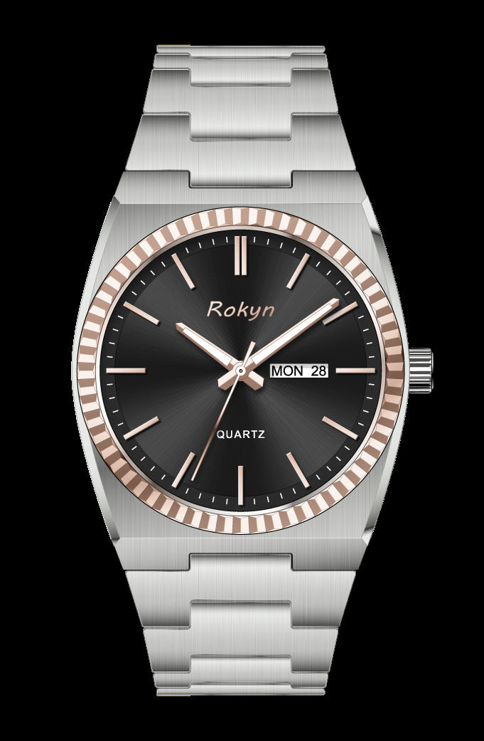 Waterproof men's watch for business and casual wear