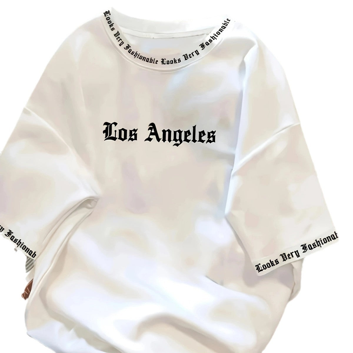 Fashion Letter Print Crewneck T-Shirt