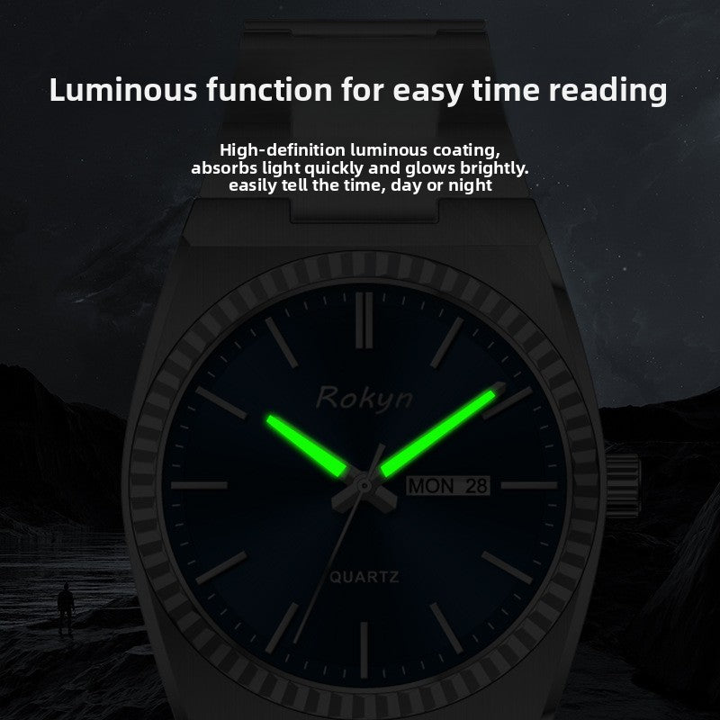 Waterproof men's watch for business and casual wear