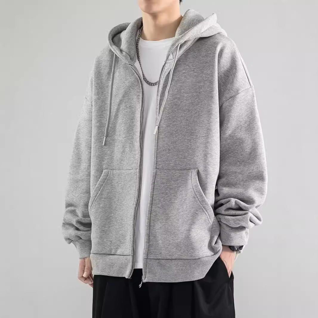 Zipper Hooded Sweatshirt