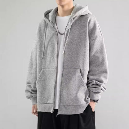 Zipper Hooded Sweatshirt