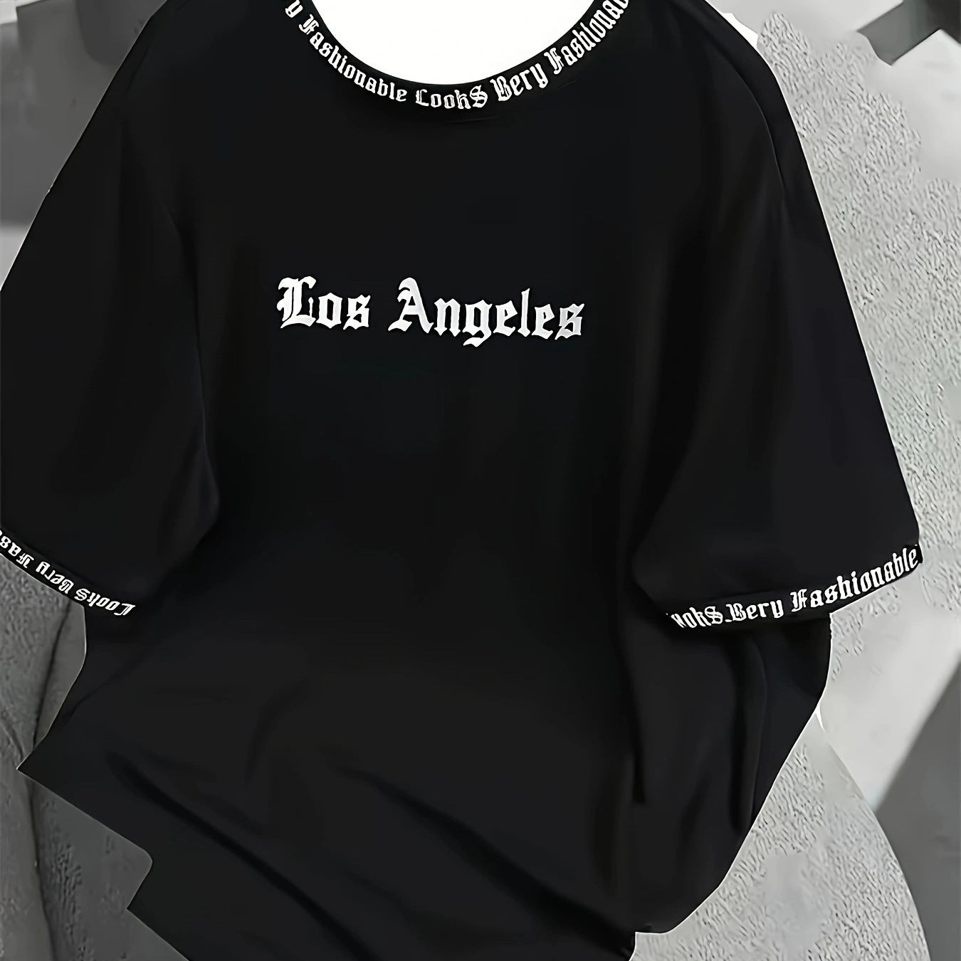 Fashion Letter Print Crewneck T-Shirt