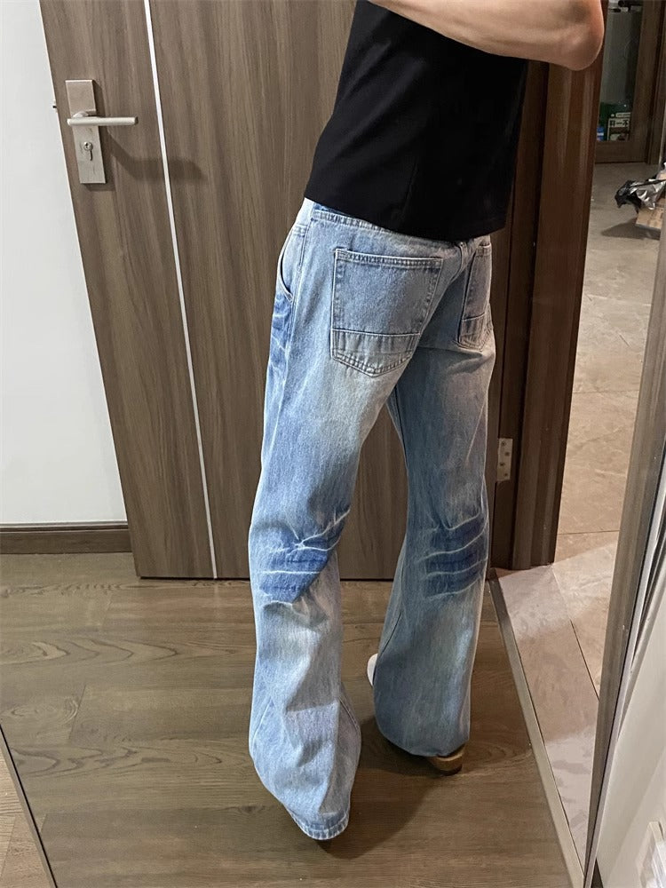 Straight-leg loose wide-leg pants