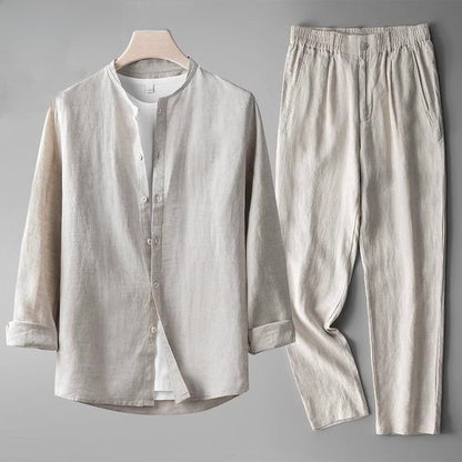 Men's New Chinese Style Linen Suit Set