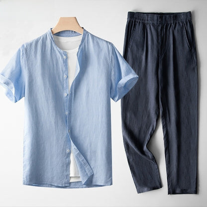 Men's New Chinese Style Linen Suit Set