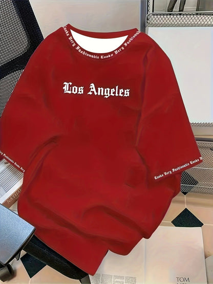 Fashion Letter Print Crewneck T-Shirt