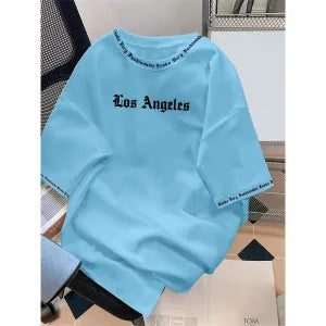 Fashion Letter Print Crewneck T-Shirt