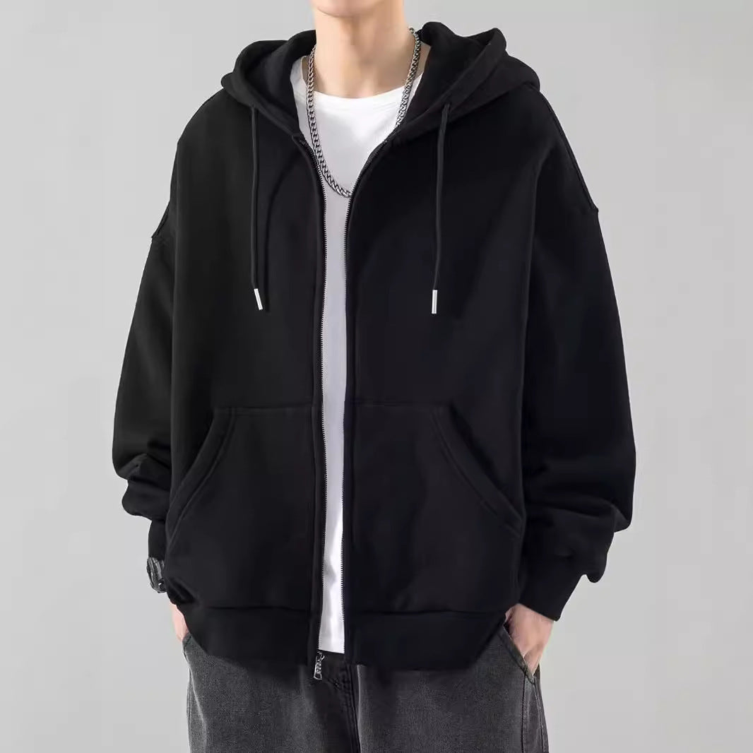 Zipper Hooded Sweatshirt