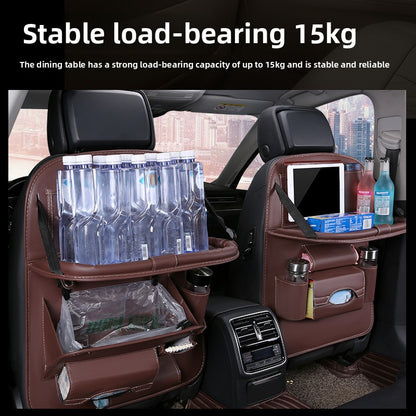 Foldable Car Garbage Bag with Touch Screen Transparent Pocket