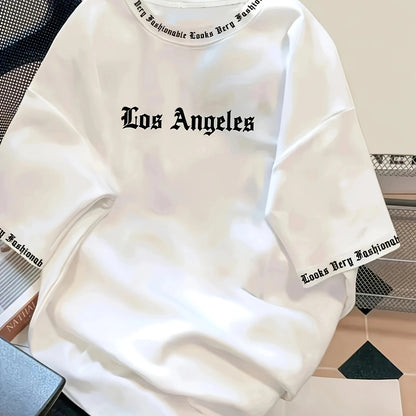 Fashion Letter Print Crewneck T-Shirt