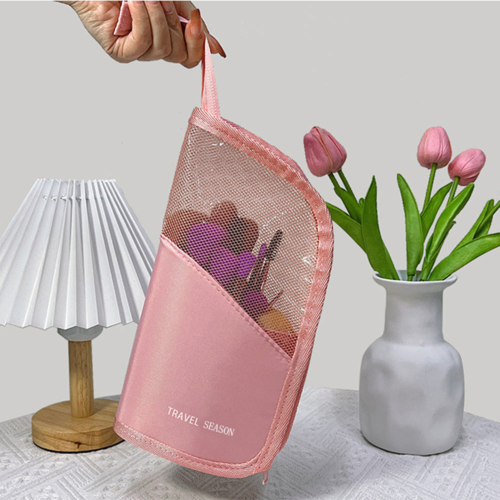 Multi-functional three-dimensional makeup brush storage bag