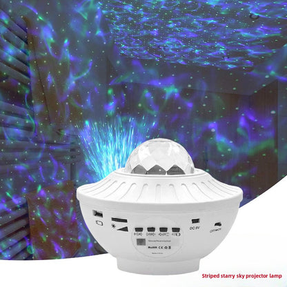 Starry Sky Laser Water Ripple Projection Lamp with Bluetooth