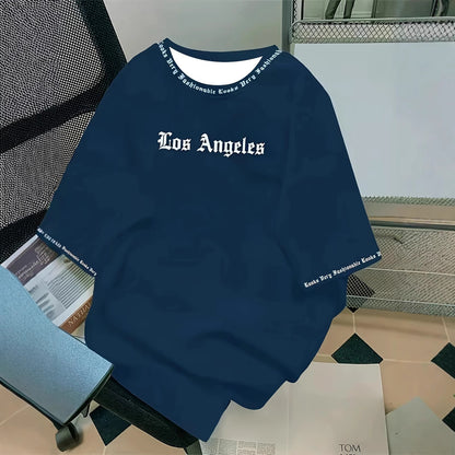 Fashion Letter Print Crewneck T-Shirt