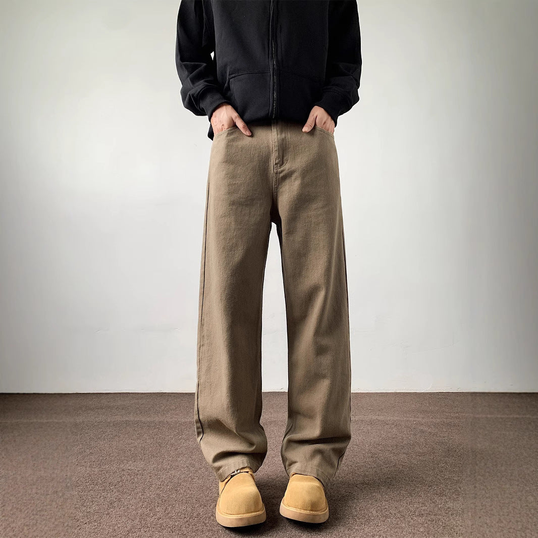 Brown Casual Long Pants