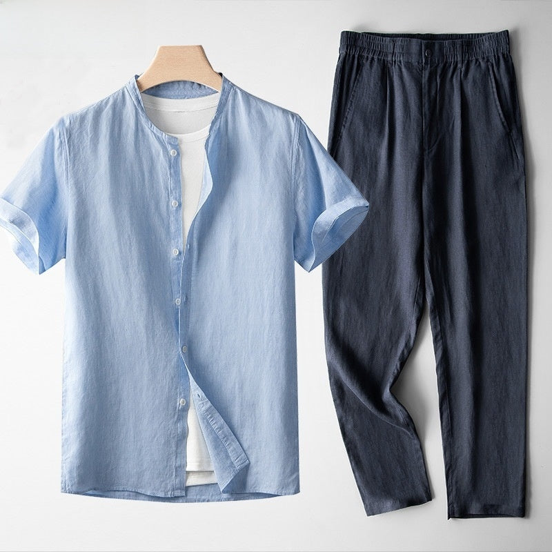 Men's New Chinese Style Linen Suit Set