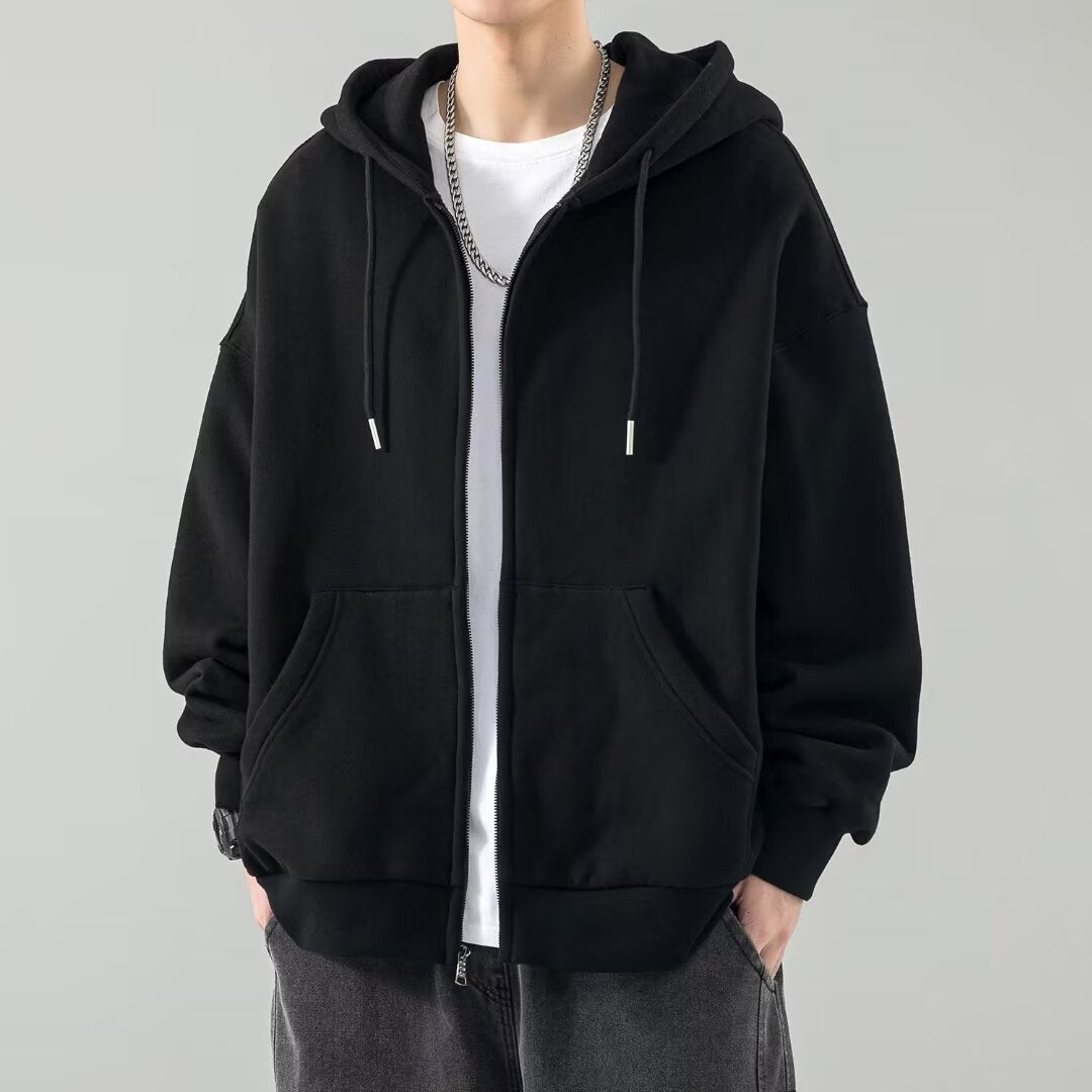 Zipper Hooded Sweatshirt