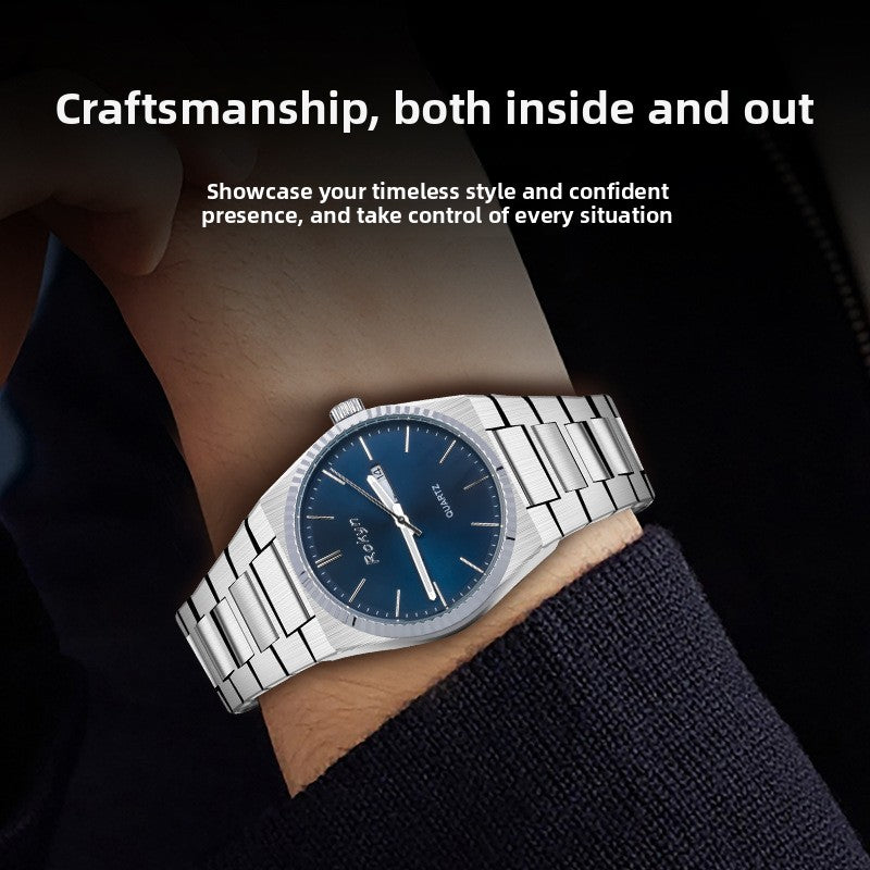 Waterproof men's watch for business and casual wear