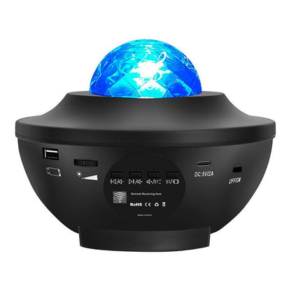 Starry Sky Laser Water Ripple Projection Lamp with Bluetooth