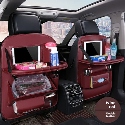 Foldable Car Garbage Bag with Touch Screen Transparent Pocket