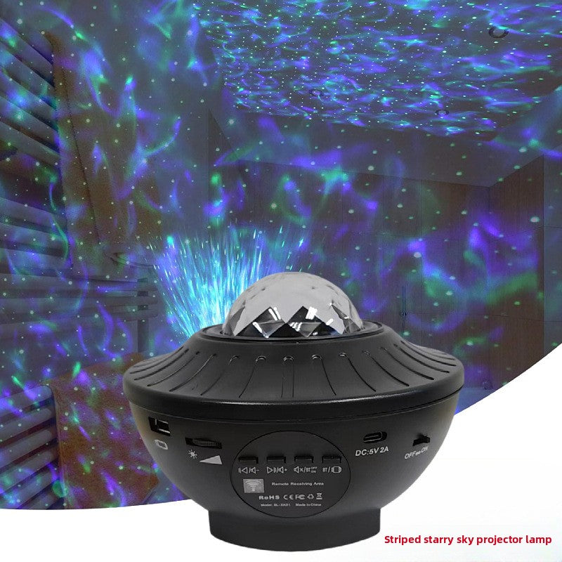 Starry Sky Laser Water Ripple Projection Lamp with Bluetooth