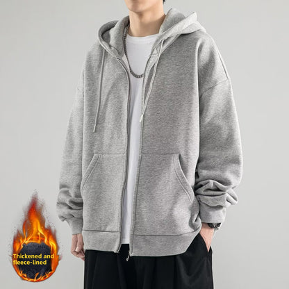 Zipper Hooded Sweatshirt