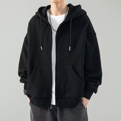 Zipper Hooded Sweatshirt