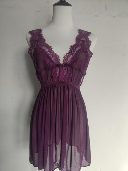 Lace halter nightgown