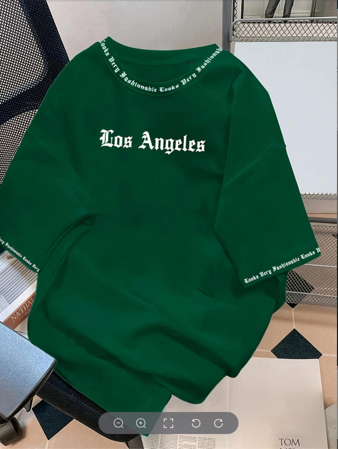 Fashion Letter Print Crewneck T-Shirt