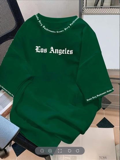 Fashion Letter Print Crewneck T-Shirt