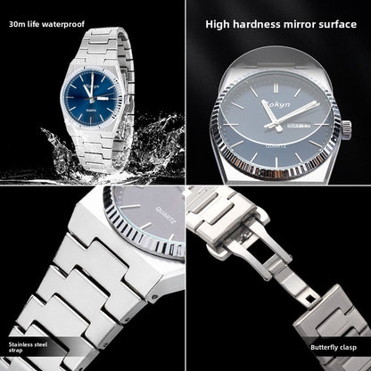 Waterproof men's watch for business and casual wear
