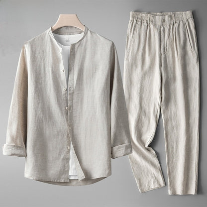 Men's New Chinese Style Linen Suit Set