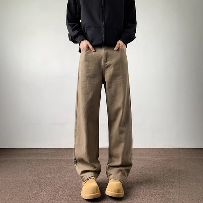 Brown Casual Long Pants