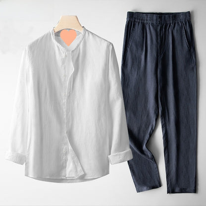 Men's New Chinese Style Linen Suit Set