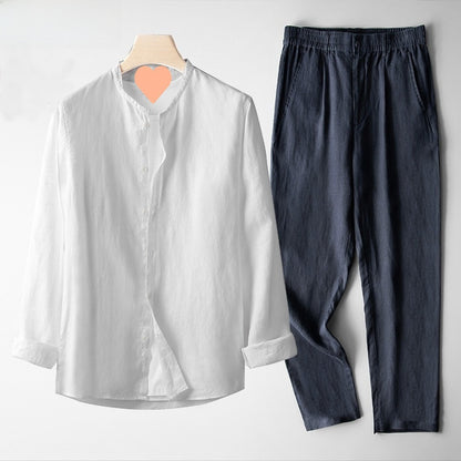 Men's New Chinese Style Linen Suit Set