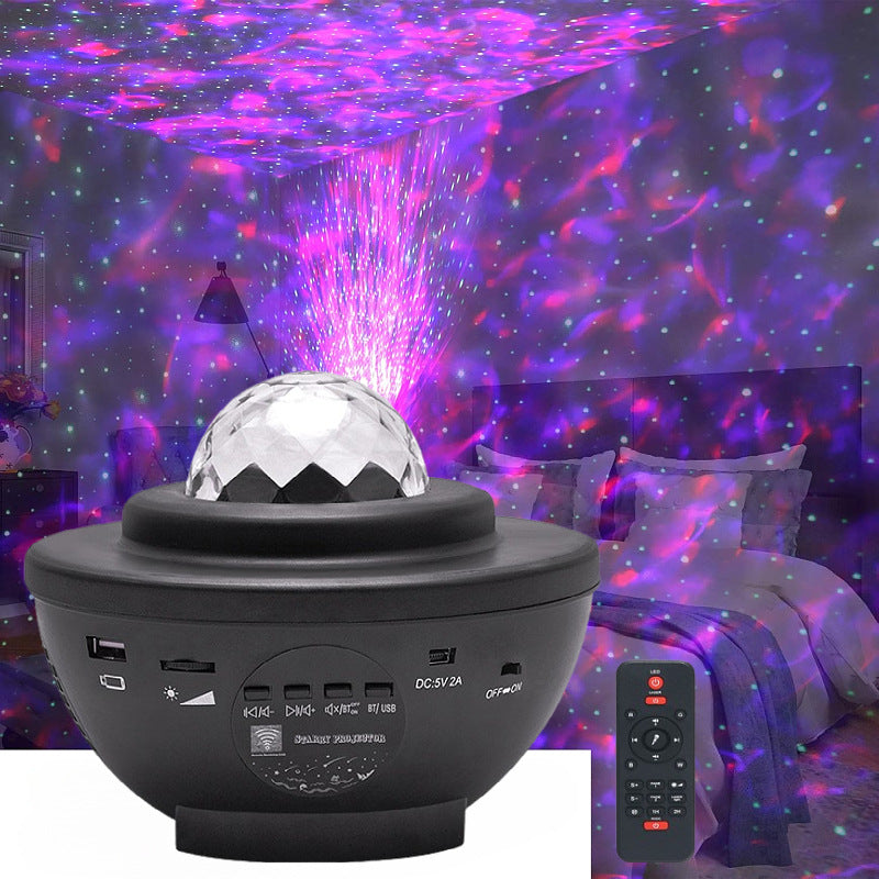 Starry Sky Laser Water Ripple Projection Lamp with Bluetooth