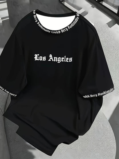 Fashion Letter Print Crewneck T-Shirt