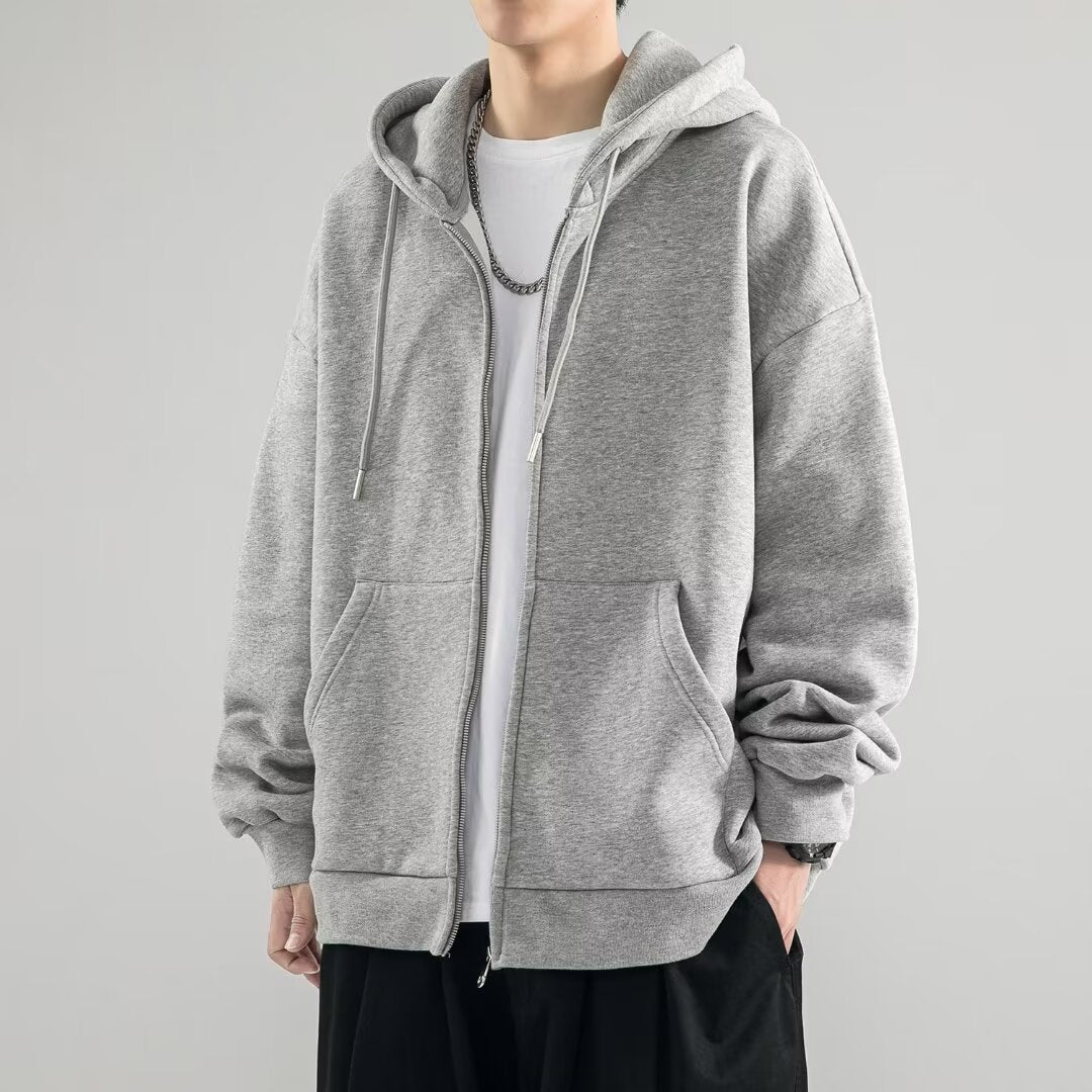 Zipper Hooded Sweatshirt